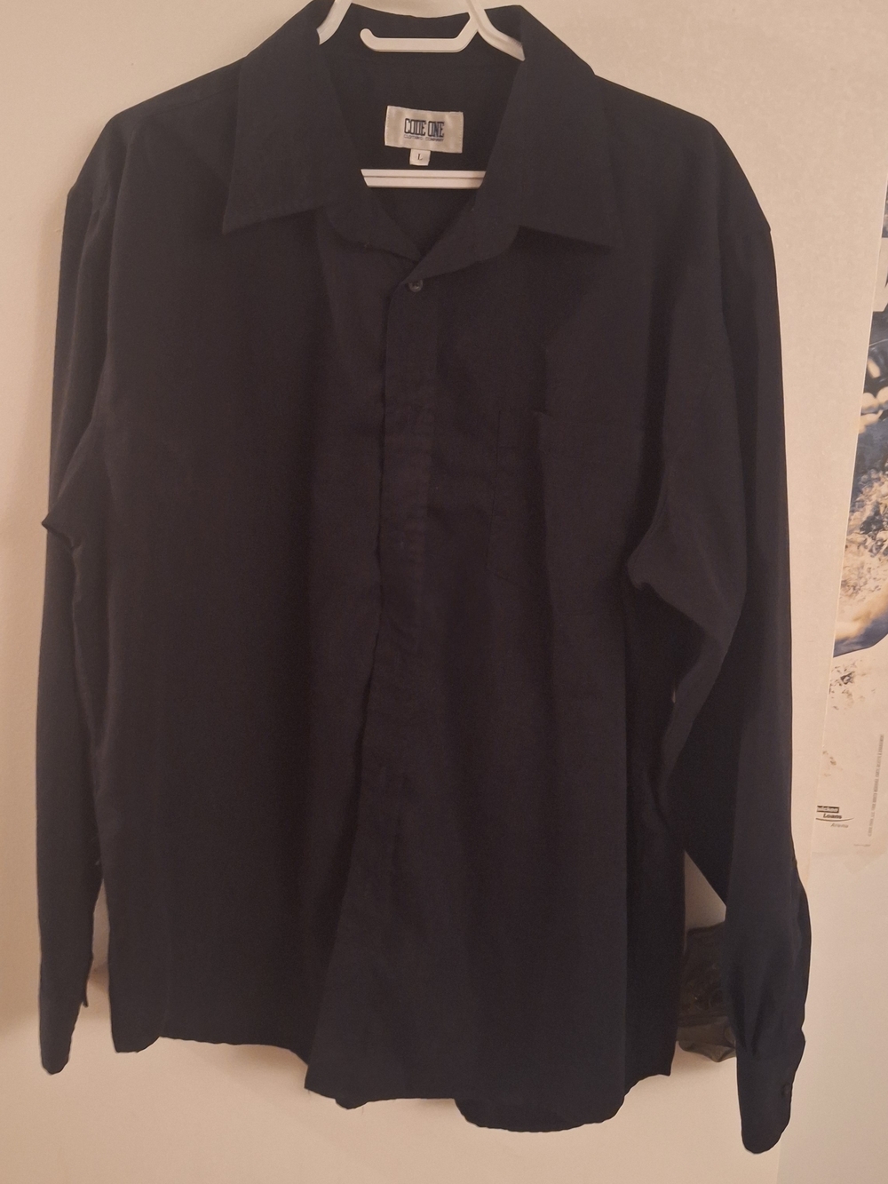 Classic Men's Black Dress Shirt